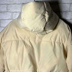 Cream Fluffy Puffer Jacket (New Condition)