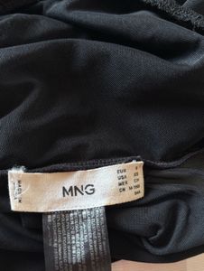 Mango Black Mesh Bodysuit