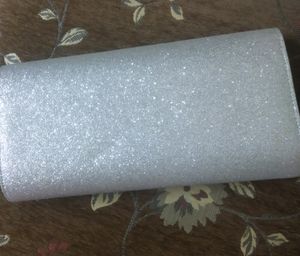 Silver Glitter Clutch