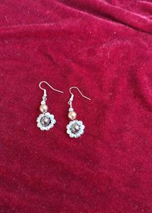 Handmade Beaded Flower Earrings