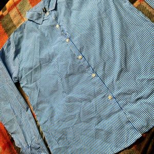 Blue Striped Long Sleeve Shirt