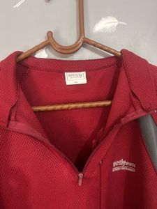 Red Long Sleeve Pullover Top