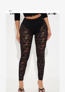 Lace High Waisted Pants