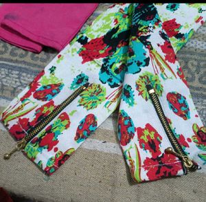 Combo No Used Baby Girl 2Jegging 1Top1 Pant
