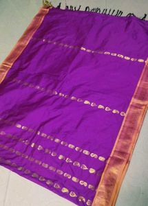 Purple Colour Gadwal Design Saree