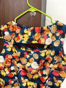 Floral Top with Cutout