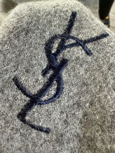 Authentic Classic YSL Grey Wool Scarf
