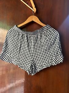 Gingham Print Shorts