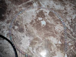 Black &amp; Iridescent Beaded Necklace