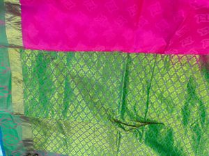 Pink &amp; green saree