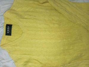 Yellow Cable Knit Sweater