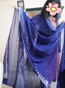 Blue Partywear Sari