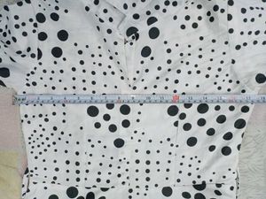 Black Dot Print Dress 34size
