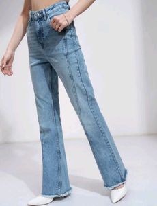 Tokyo Talkies Women Boot-Leg High Rise Blue Jeans