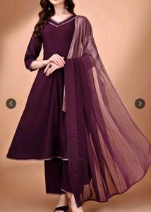 Elegant Purple Kurta Set