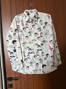 Quirky Print Cotton Shirt - Unisex