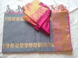 Kanjivaram Boder In Chendri Silk Pattu Saree