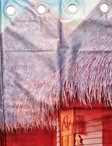 Polyester Knitted Printed Window Curtain, 7 feet,