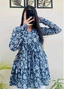 Floral Print Empire Waist Kurta