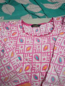 Printed Pink Kurta