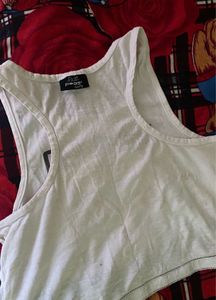 White &#39;Get It Girl&#39; Crop Top