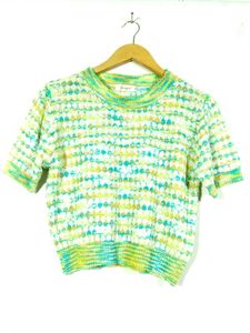 Multicolour Printed Round Neck Crop Top (Women)