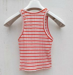 Red Stripped Tank Top.