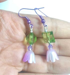 Flower Crystal Beads Earrings🌷🌿🪻