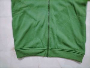 Green Graphic Print Hoodie