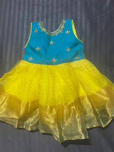 Blue And Yellow Frock