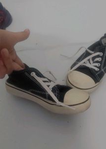 Cute Black Canvas Sneakers