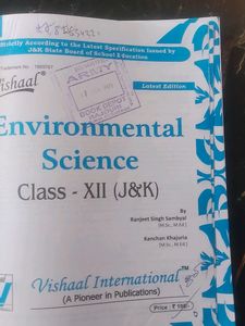 Environment Science Class 12th Jkboard Cbse Jkbose