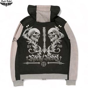 Rock Rebel (EMP) Heavyweight Grunge Zip-Up 💀