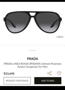 Prada Linea Rossa Polarized Avaiators Sunglasses