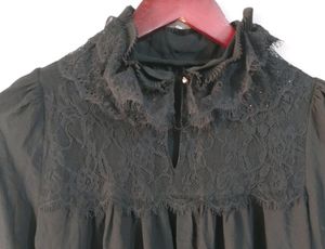 Beauty Mark Black Ruffle Dress Women