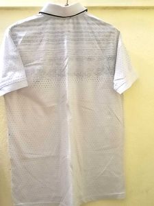 White Patterned Polo Shirt