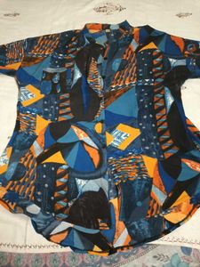 Colorful Abstract Print Shirt