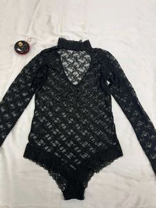 Elegant Black Lace Top