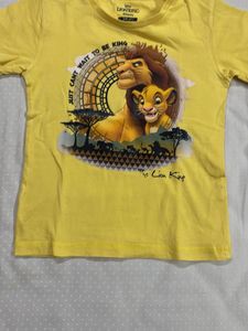 Kids Lion King Graphic T-shirt Yellow