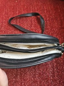 Round Black Sling Bag