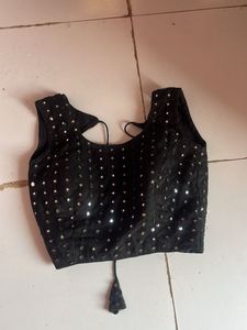 Elegant Black Sequin Blouse