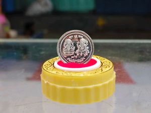 Real Silver Lakshmi Ganesh Coin For Diwali 🪔