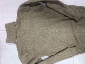 Imported Turtle Neck Sweater Woolen Fabric stretch