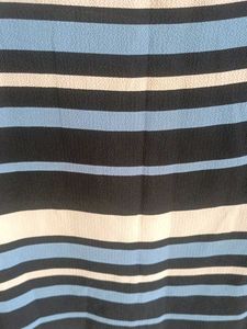 Striped &amp; Zipped Long Sleeve High-Low Top