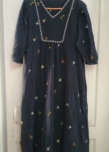 Embroided Blue Dress