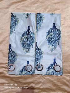 Cortina Turquoise Printed Curtains