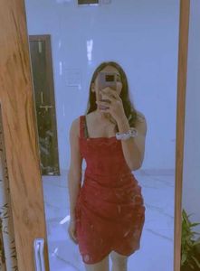 Bodycon Red Satin Dress