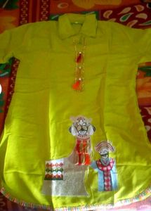 (M toXXL) Embroidered A-Line Kurti With Dhoti Pant