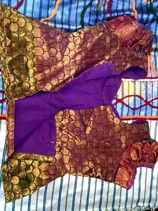 Gorgeous Purple&amp;Gold Lehenga Set,Skirt - 36inches