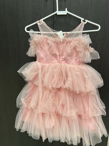 Pink Ruffled Party Dress